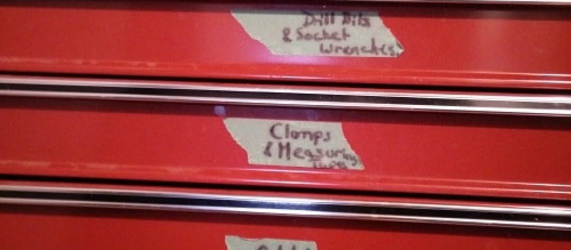 Mark tool chest labels